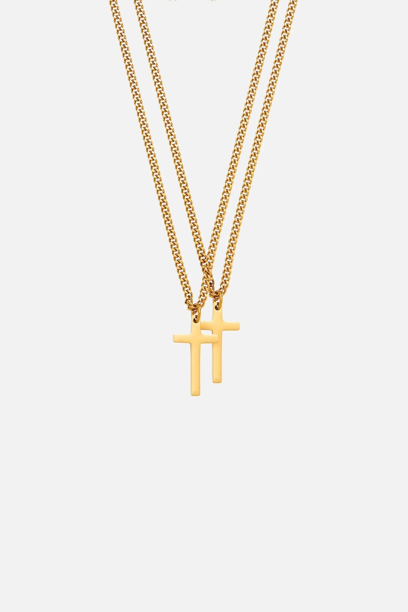 DOUBLE CROSS NECKLACE