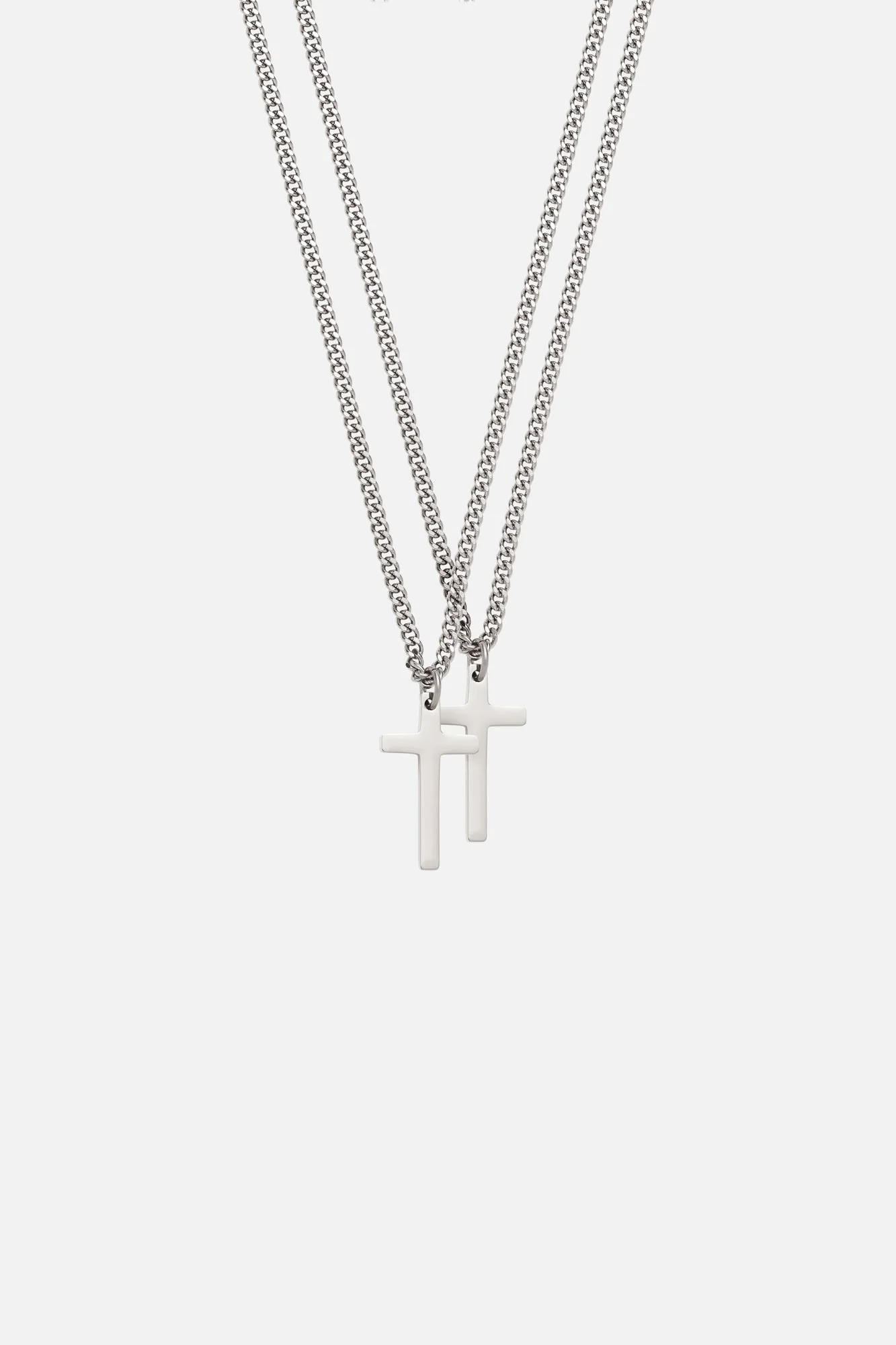 DOUBLE CROSS NECKLACE