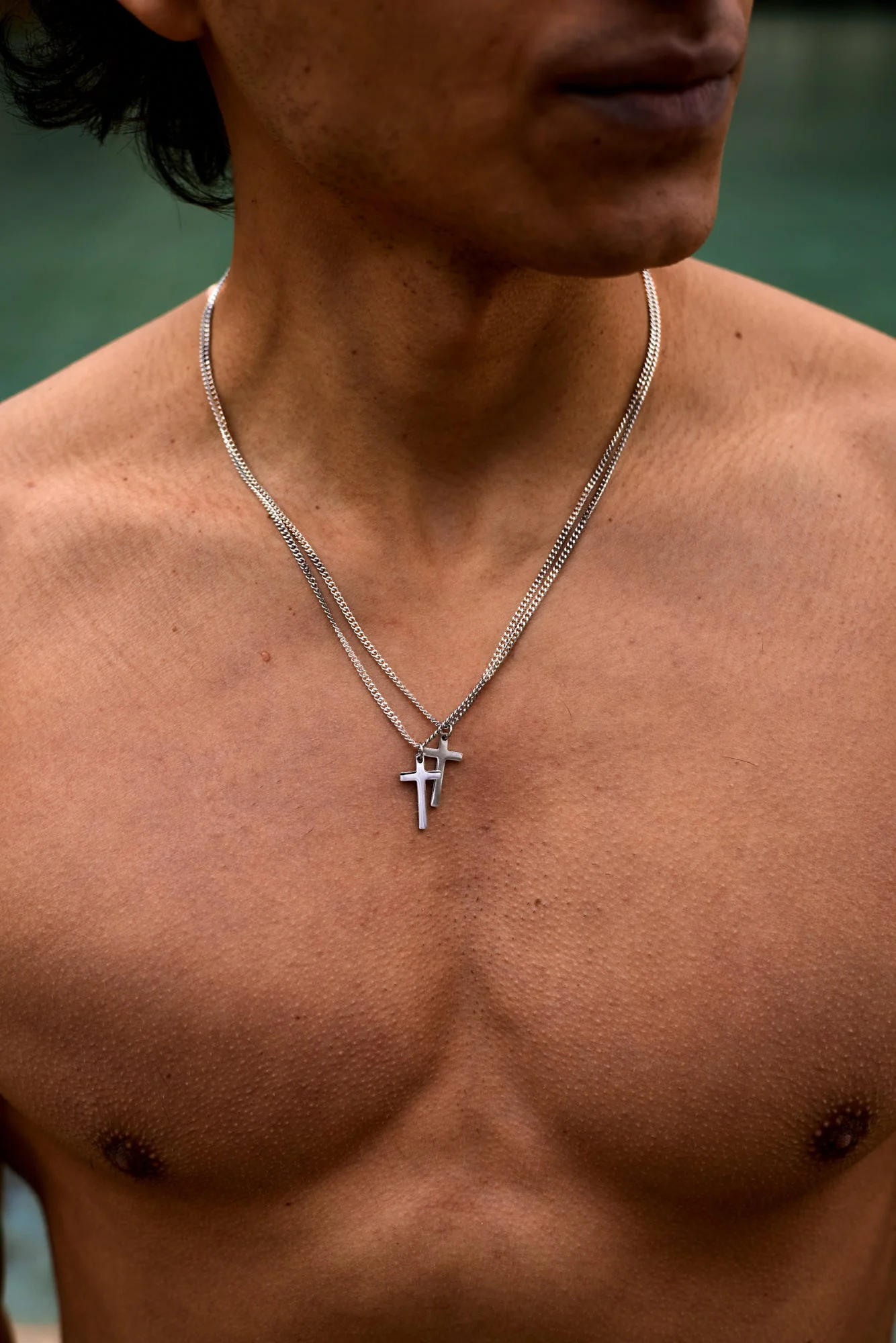 DOUBLE CROSS NECKLACE - Image 2