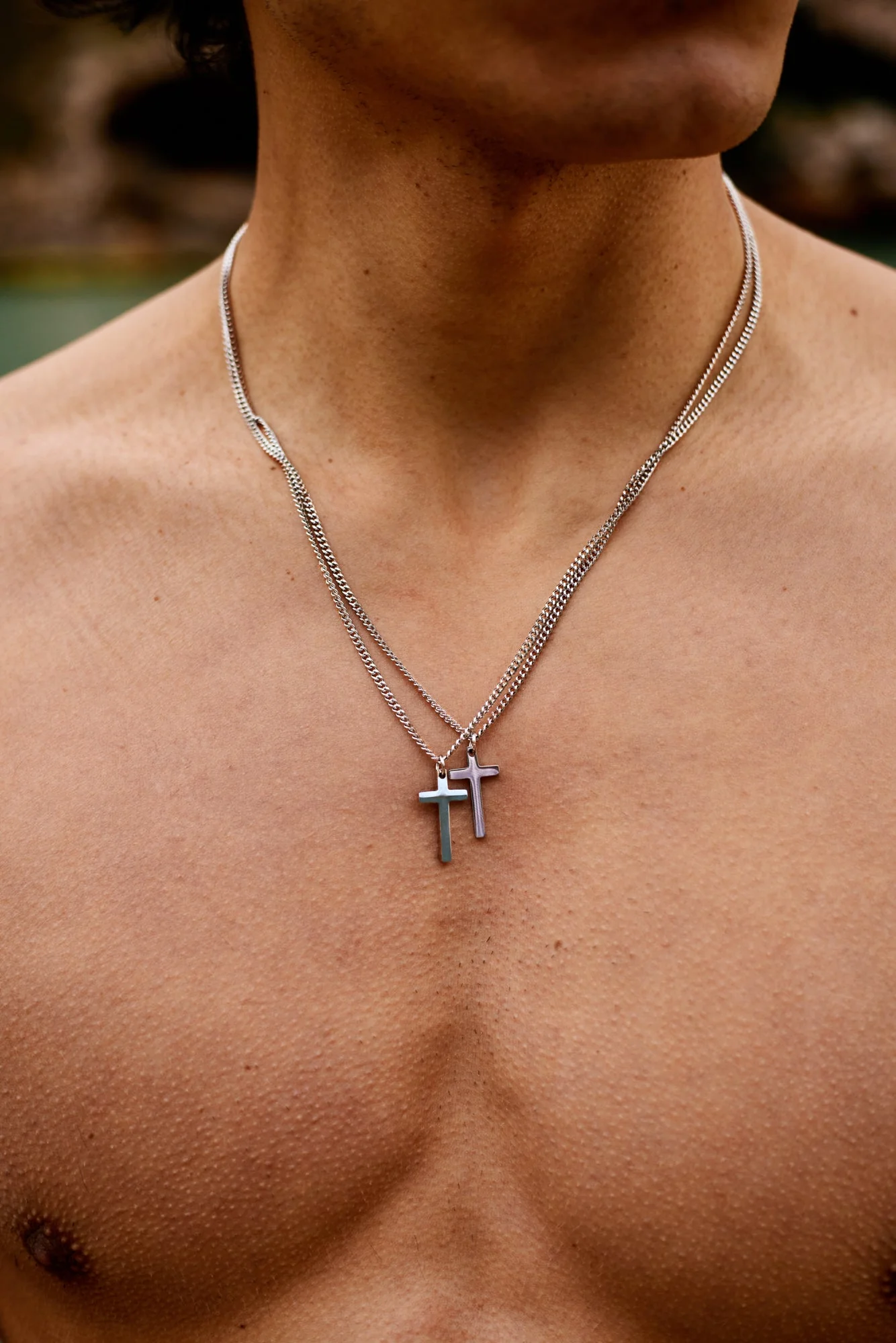 DOUBLE CROSS NECKLACE - Image 4